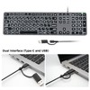 KOPJIPPOM Large Print Backlit Keyboard for Mac, Dual Interface, Low