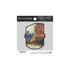 Die Cut Sticker Yosemite National Park, California, El Capitan, Contour Vinyl Sticker 1 to 3 inches (Waterproof Decal for Cars, Water Bottles, Laptops, Coolers), Small