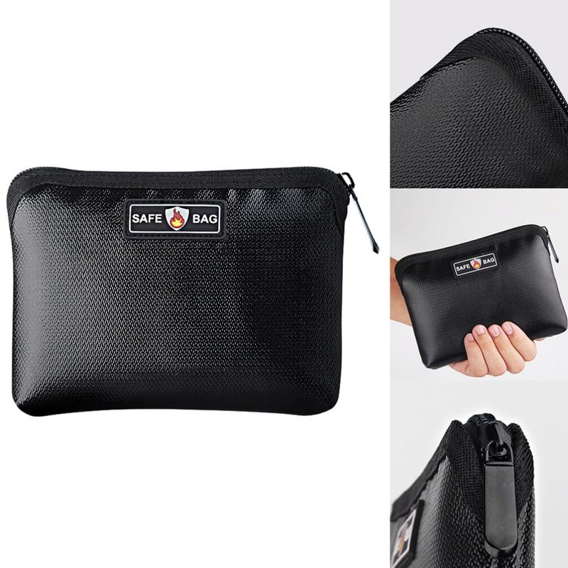 DOITOOL Fireproof Money Bag for Cash - 2 Pack Fireproof
