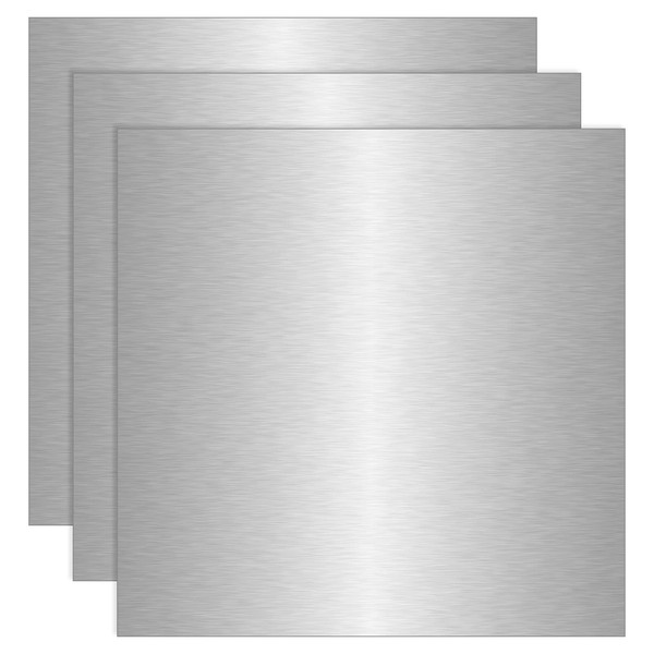 ZIQI 3 Pack 6061 T6 Aluminium Metal Sheet 12 x 12 x 1/16 Inch Thickness Flat Plain Plate Panel Aluminium Metal Sheets Plate
