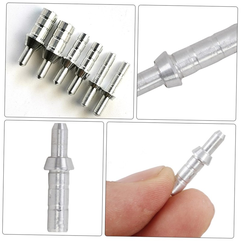 Kisangel 40pcs Nock Tails Accessories 4.2mm Id Silver Aluminum Seat