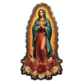 Our Lady of Guadalupe Stickers, Holy Mary Decal for Laptops, Cars, and Gifts, Virgin Mary Sticker – Jesus Catholic Religious Vinyl Sticker – Inspirational Christian Artwork (5x3)
