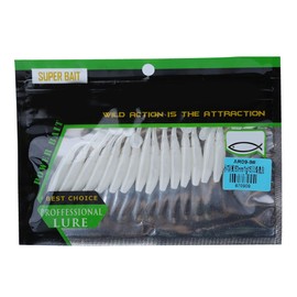 15Pcs Soft Shad Lures, Jig Head Perch Bait Fishing Tackle Lure(9#White) Bait Bait Bait