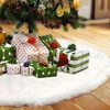 DERAYEE 92 cm Christmas Tree Blanket, White Christmas Tree Blanket,