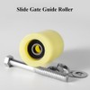 4 Stück Führungsrollen für Schiebetore, Nylonrollen Torstützbaugruppe, Universelle Rolltorführung mit