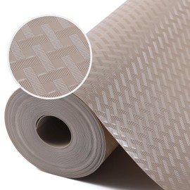 StaHom Shelf Liners for Kitchen Cabinets Refrigerator Liners Waterproof & Oil-Proof Kitchen Cupboard Liner Drawer Mats EVA Material Non Adhesive Fridge Liner for Shelves Beige 11.8 x 59 Inches