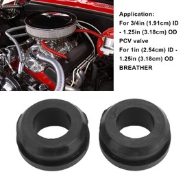 Ojales de Ventilación PCV, Paquete de 2 Ojales de Válvula de Goma Negra, Ojales de Válvula de Ventilación, Repuesto Resistente a Altas Temperaturas para Motor SBC BBC SBF 350 A96