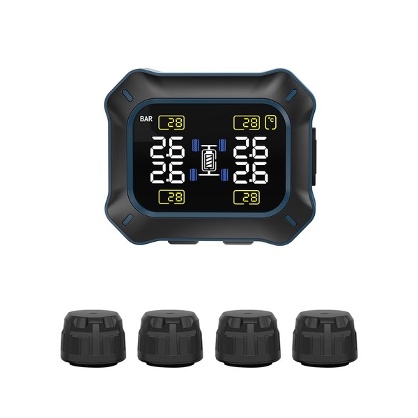 Easesuper ATV TPMS, 4-Wheel Tire Pressure and Temperature Monitoring System,