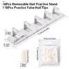 siyuwuro 10PCS Plastic Nail Display Stands with Holes Nail Training
