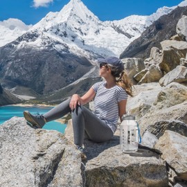 JIMACRO Motivational Water Bottle, 2.5L Wide Mouth Water Jug with Flip Cap, BPA Free Plastic and Leak Proof Durable Sports Bottles, Two Drinking Methods for Gym, Office, Home, Sports