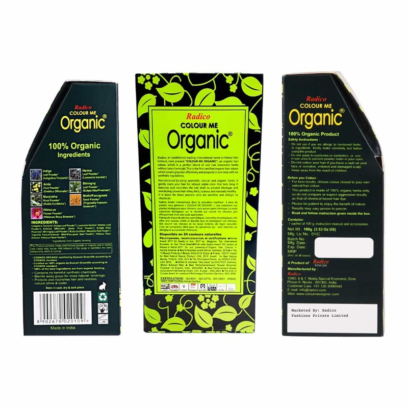 Radico Organic Hair Colour - Dark Brown, 100g