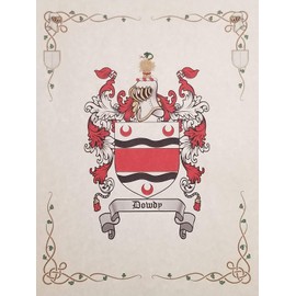 Mr Sweets La Morena Coat of Arms, Family Crest 8.5x11 Print - Surname Origin: Spanish Spain