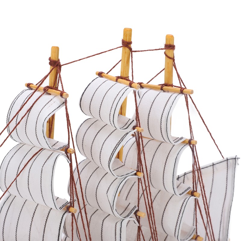 Model Ship Mediterranean Style High Density Natural Pinewood Durable Vibrant