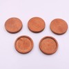 EXCEART Cabochon Pedestal, Wooden Brooch Pin, Meal Plate, Round Plate,