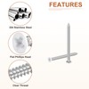 DTGN 50Pcs ST3.5x40mm Flat Head Wood Screws, 304 Stainless Steel