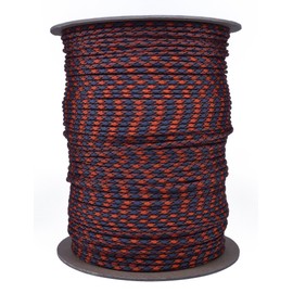 10', 25', 50', 100' Hanks, 250 ft Spool, 1000 Ft Spool of Parachute 550 Cord Type III 7 Strand Paracord - Orange Gray - 1000 Foot Spool