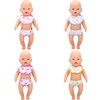 ZWOOS 8-Piece Doll Bib and Nappies for Baby Dolls, Cute