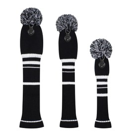 Golf Headcover Knit Set of 3, Golf Club Driver Wood(460cc)*1 Fairway Wood*1 and Hybrid Fairway*1