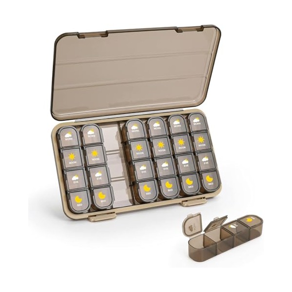 ROWNYEON ROWNYEON Pill Box Organiser 7 Day Weekly Pill Boxes