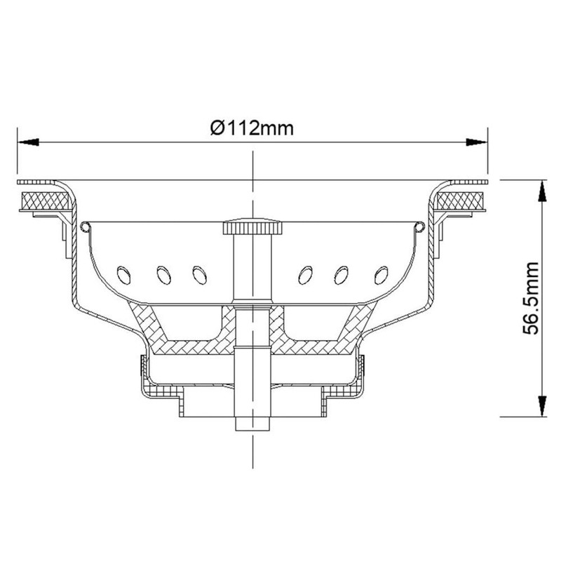 KONE 3-1/2 Inch Kitchen Sink Drain Assembly with Strainer Basket/Drain