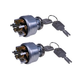 Svyoroo 272041 Ignition Switch with Key for Hyster 2394129 for Clark D147482 for Daewoo Forklift 108066 for Crown for Yale Universal HY272041 Starter (Pack of 2)