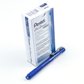 Pentel Clic Eraser Grip, Retractable Eraser, Blue Barrel, Box of 12 (ZE22C)