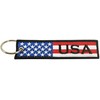 Llavero de la bandera de Estados Unidos, 100% bordado