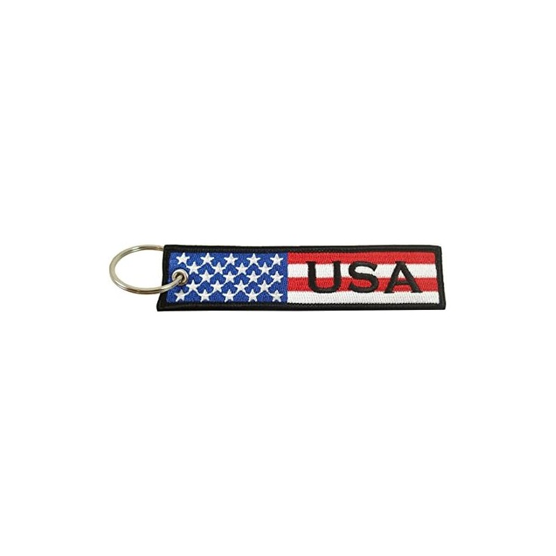 Llavero de la bandera de Estados Unidos, 100% bordado