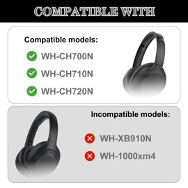 Aiivioll WH-CH710N Ear Pads Compatible with Sony WH-CH700N, WH-CH710N, WH-CH720N, ZX770BN Headphones Earpads with Ice Silk Cloth Ice Feel Gel and Memory Foam Ear Cushions (Black Pink/Print)