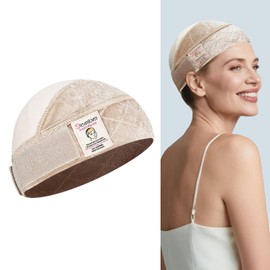 Dreamlover Wide Wig Grip to Secure Wigs, Soft Wig Caps with Grip Band for Balding and Hair-loss Individuals, Nude, 1 Piece