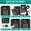 TEUEN Key Lock Box with Code, Waterproof Sturdy Wall Mount
