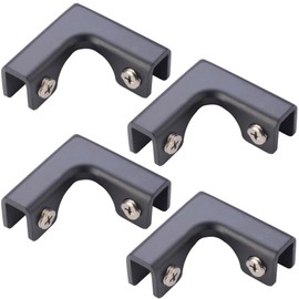 jinyatu 4Pcs Glass Clamp Square Glass Frame 90 Degree Corner L Shape Glass Connector Clip Holder for Rimless Aquarium Shower Door Cube Glass Panel Fixing (Max Clamp 12mm Thick)