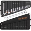 ROCHOOF Combination Wrench Set,32-Piece Chrome Vanadium Steel Wrench Set 12-Point