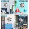 CoTa Global Silver Sea Beach Wall Decor Nautical Ship Wheel