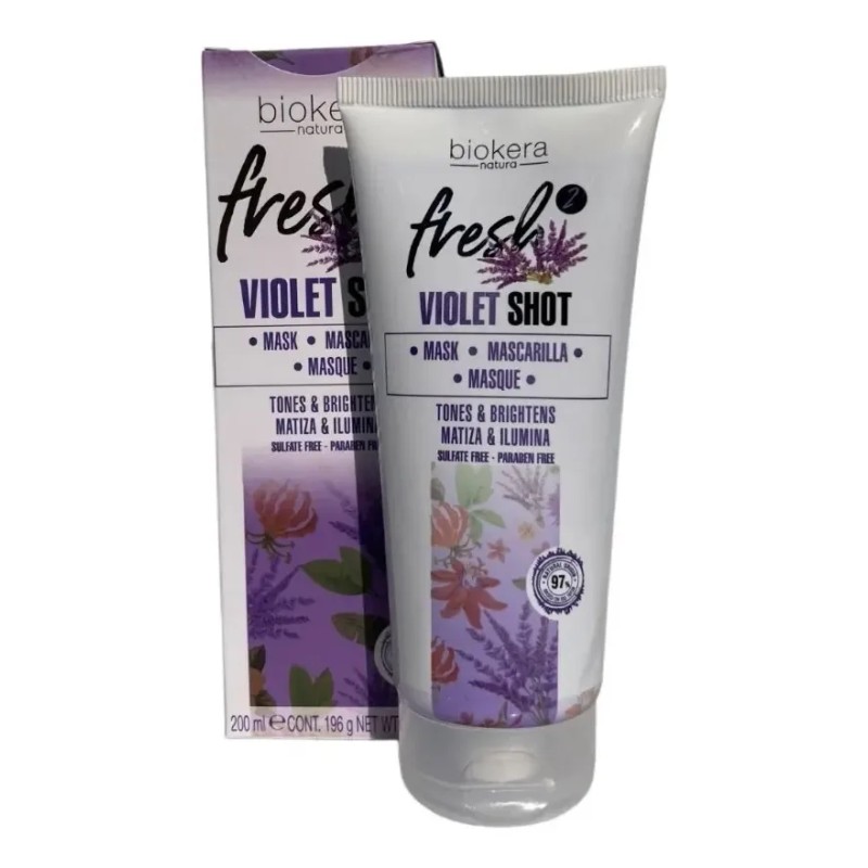 Salerm Violet Shot Mascarilla Biokera Fresh 200ml