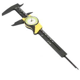0 150mm Plastic Dial, Ruler Gauge Roofessional Vernier Caliper Gauge0 150mm 6 ratchetMeasure Tool Yellow (yellow (imperial))