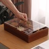 Container With Cover Convenient Candy Dispenser Wood Stylish Snack Storage