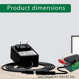 14.6V 2A LiFePO4 Battery Charger with Dual Alligator Clips Cable Connector