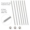 48 Pack 8/32 Inch Stainless Steel M4 Threaded Rod with