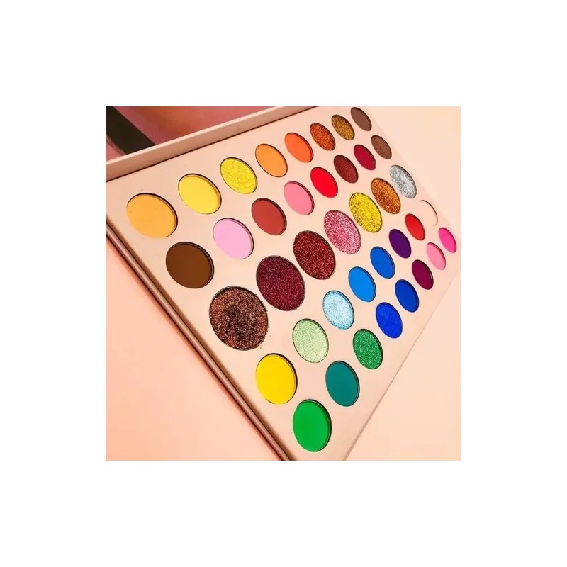 Paleta Sombras Nude 39 Grande Tonos Maquillaje Glitter Mate