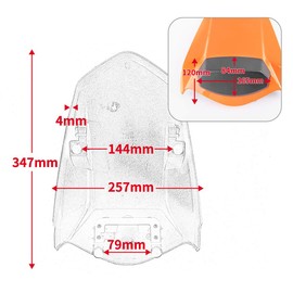 Lorababer Motorcycle Passenger Billion Solo Seat Trim Hard ABS Rear Part Engine Fairing Cover for 1290 Super Duke R 2014-2019 2015 2016 2017 2018 (Black)