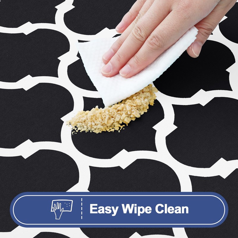 Smiry 2 Pack Rectangle Table Cloth 4 Foot, Waterproof Elastic