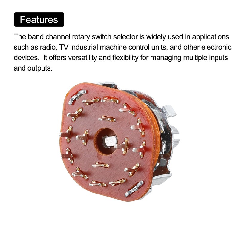 sourcing map 4P3T Rotary Switch 4 Pole 3 Position Band