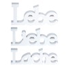 levandeo Set of 3 Wooden Lettering "Lebe Liebe Lach" White