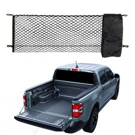 Cargo Net Compatible with 2013 to 2024 2025 Chevy Silverado gmc Sierra, Black, Nylon/Polyester, Hook Fastener