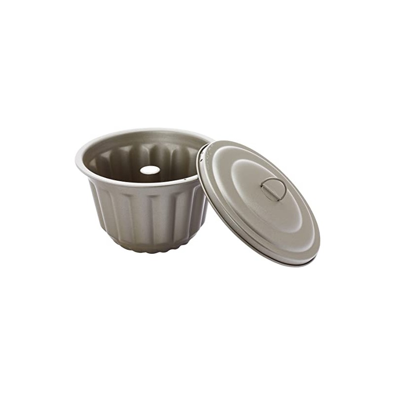 Staedter Water Bath Shape with Lid, Silver, 20 x 14