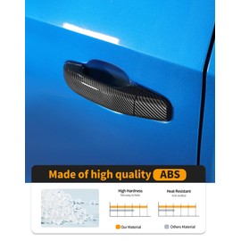 Hoolcar Carbon Fiber Exterior Door Handle Covers Trim Overlay Compatible with 2019-2024 Chevy Silverado GMC Sierra/Colorado GMC Canyon 2023-2025 Door Handle Protector Shell (Without Smartkey Hole)