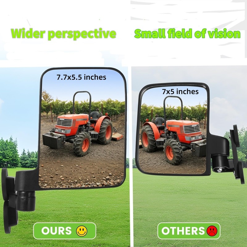 Omgro Universal Magnetic Tractor Mirrors, Strong Magnetic Tractor Side Mirrors