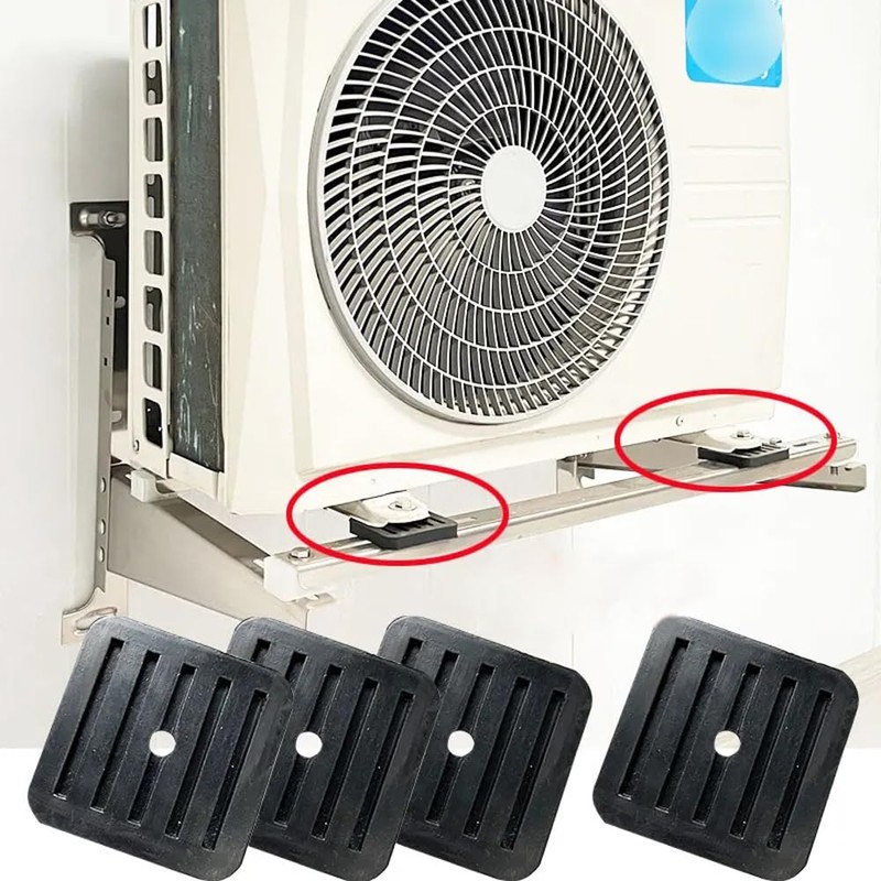 RecDec 4 Pack Mini Split Anti-Vibration Pads Wall Mounting Bracket