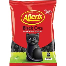 Allens Bulk Allens Black Cats 170g ($4.99 each x 12 units)